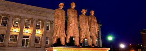 Statue commemorating A&T's Civil Rights history